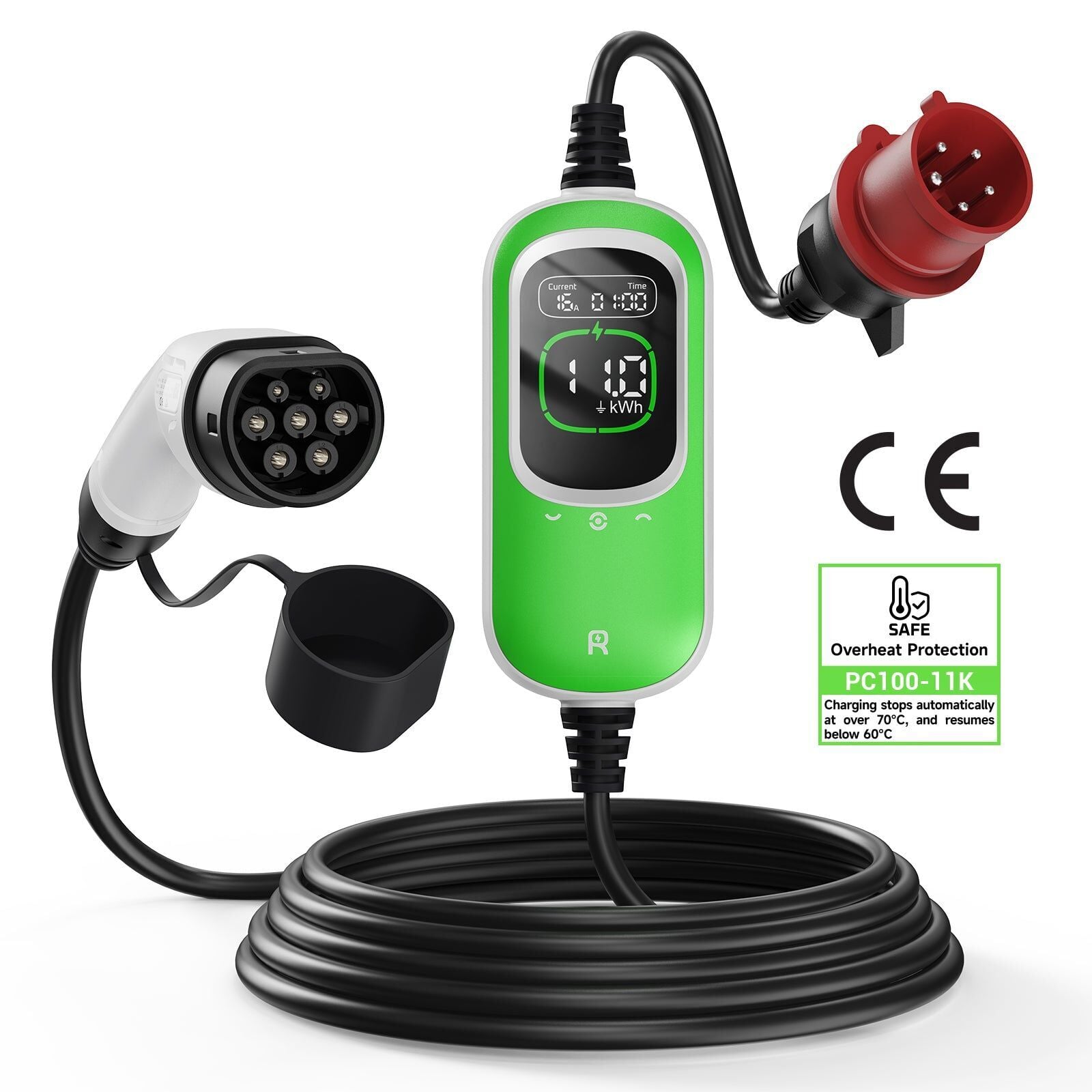 Rheidon 11 kW Taşınabilir Elektrikli Araç Şarj Cihazı | PC100-11K (TRİFAZE)