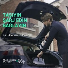 Rheidon 3.6 kW TÜV Sertifikalı Taşınabilir Elektrikli Araç Şarj Cihazı | PC200-3K6